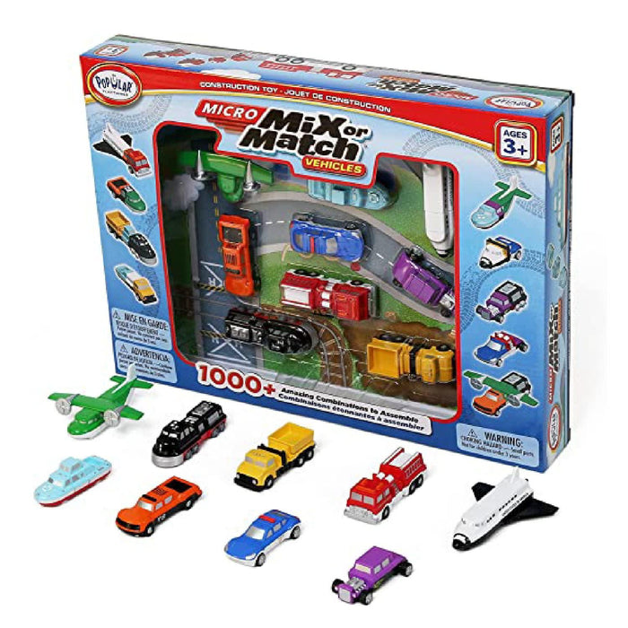 Popular Playthings - Micro Mix or Match Vehicles (Bilingual) - Limolin 