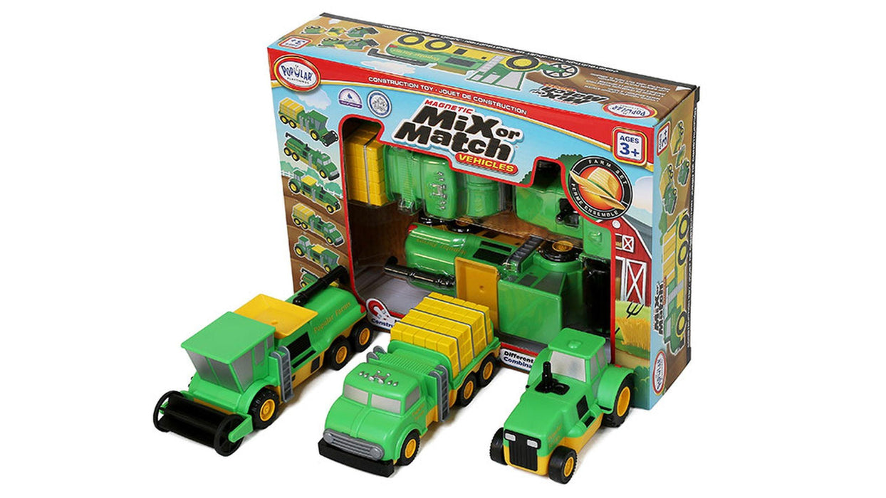 Popular Playthings - Mix or Match Vehicles Farm (Bilingual) - Limolin 