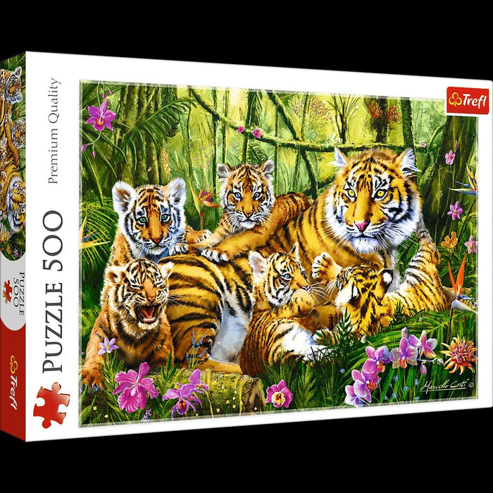 Trefl - Family Of Tigers (500-Piece Puzzle) - Limolin 