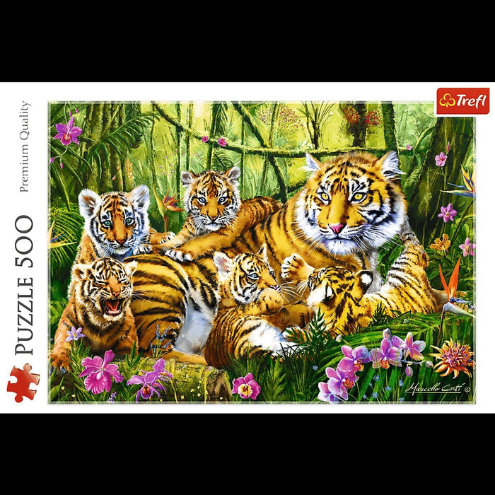 Trefl - Family Of Tigers (500-Piece Puzzle) - Limolin 