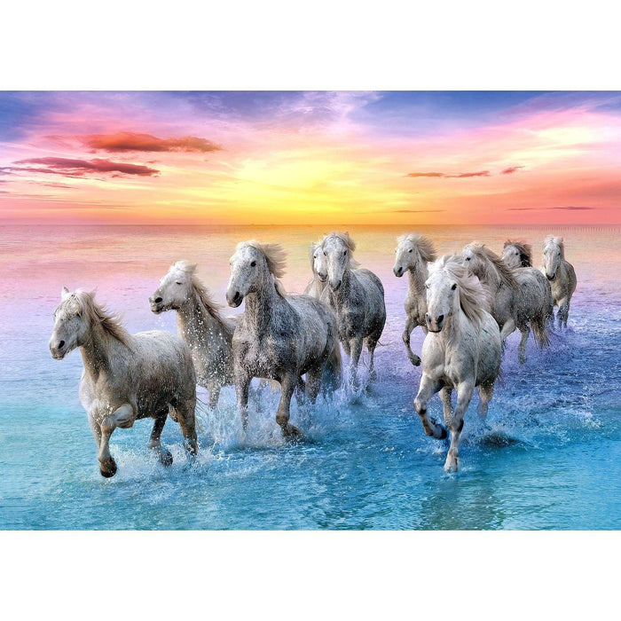 Trefl - White Horsesin Galop (500-Piece Puzzle) - Limolin 